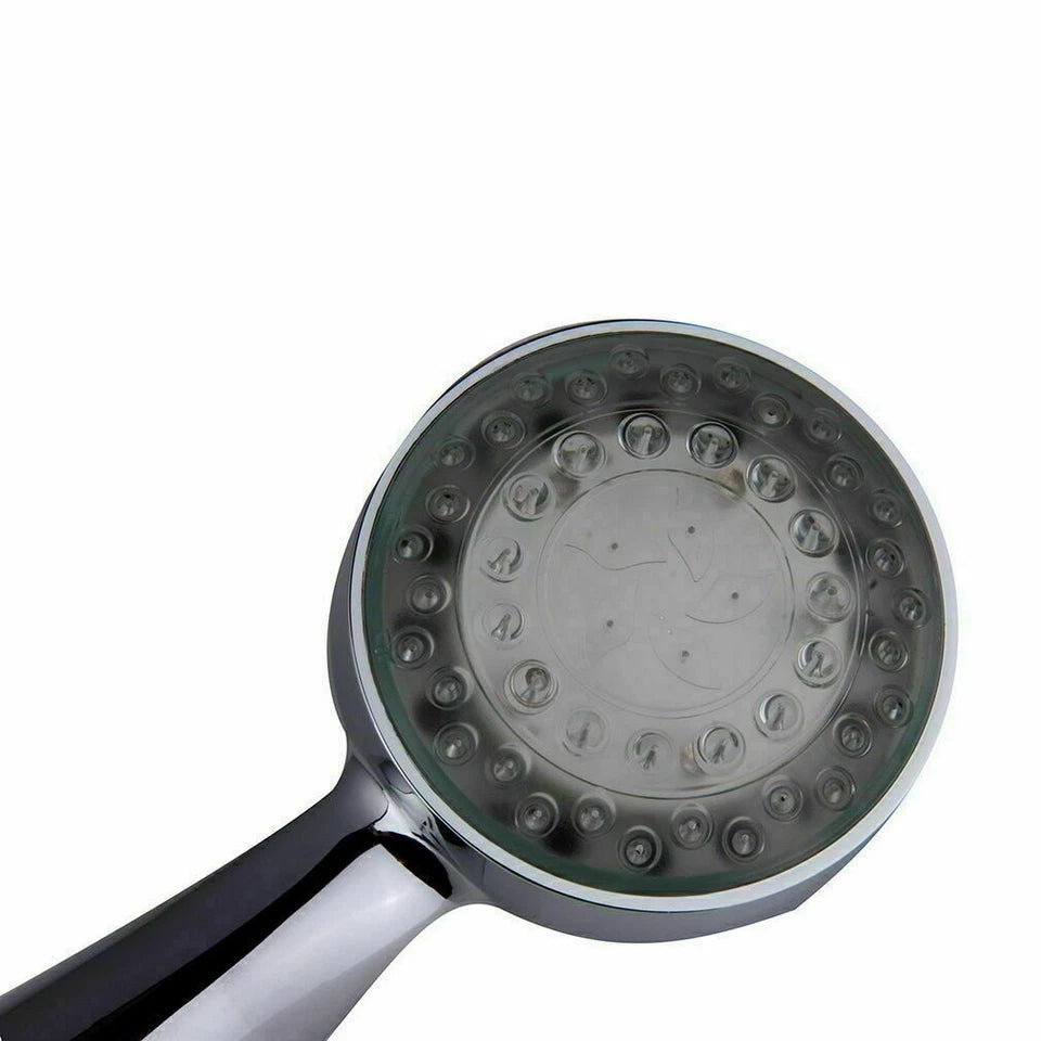3 Color LED Shower Head Auto Changing Fixed Temperature Sensor Bath Sprinkler