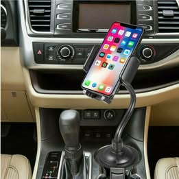 Universal Adjustable Gooseneck Cup Holder Cradle for Cell Phone