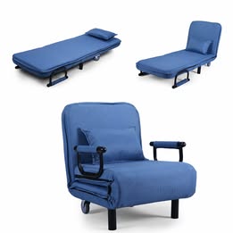Folding Sofa Chair Chaise Lounge Single Sleeper Bed Arm Chair