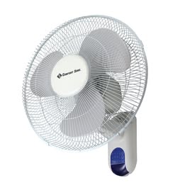 Comfort Zone 16” Quiet 3-Speed Wall Mount Fan with Remote Control