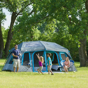 2 Room Blackout Instant Cabin Tent 10 person- Gray