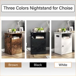 2 Bedroom Nightstands or End tables With USB Charging Station