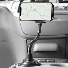 Universal Adjustable Gooseneck Cup Holder Cradle for Cell Phone