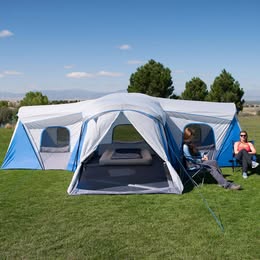 16-Person 3-Room Family Cabin Tent, with 3 Entrances