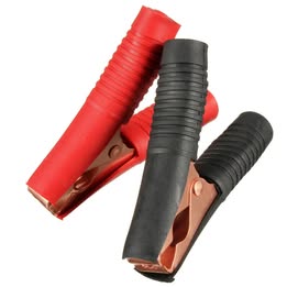 10 Crocodile Alligator Test Clamps 100A 90mm Red & Black