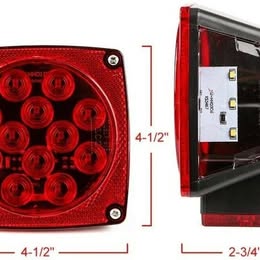 Rear LED Submersible Trailer Tail Lights Kit