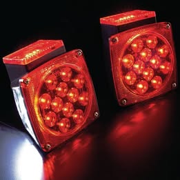 Rear LED Submersible Trailer Tail Lights Kit