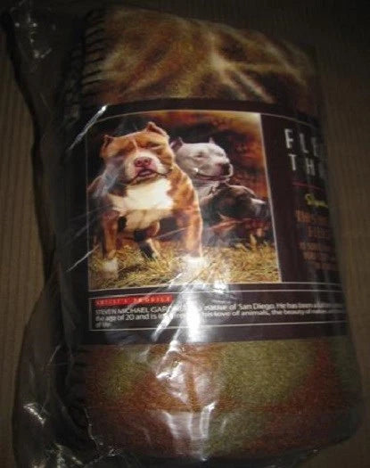 Pitbull Fleece Throw Blanket