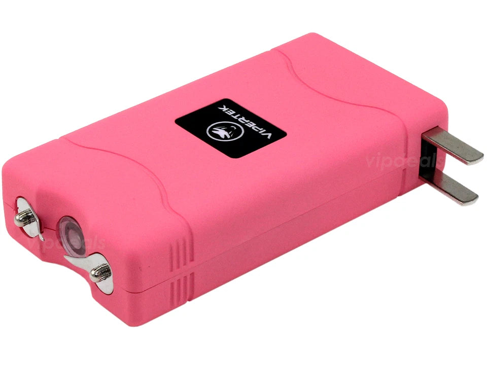 Mini Stun Gun PINK Rechargeable With LED Flashlight