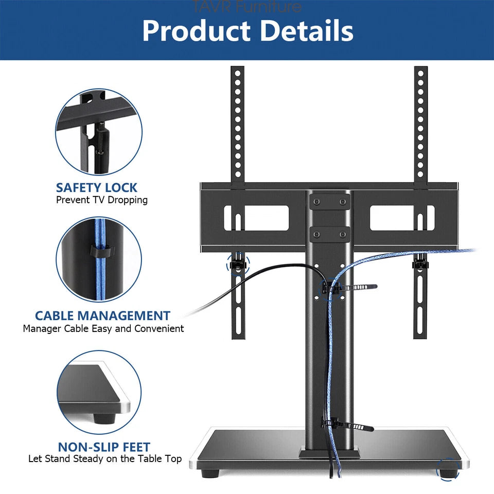 TV Stand Base with Universal Mount Height Adjustable for 37-55" TVs