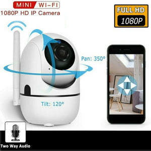 1080P WiFi wireless indoor security camera with night vision for home baby and pet monitoring