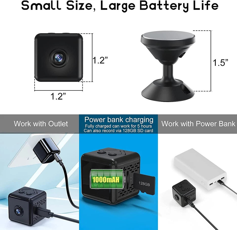 1080P Mini Camera WiFi HD IP Night Vision Home Security Video Audio