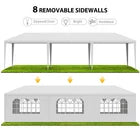 10'x30' White Gazebo Canopy  Tent 8 Removable Walls