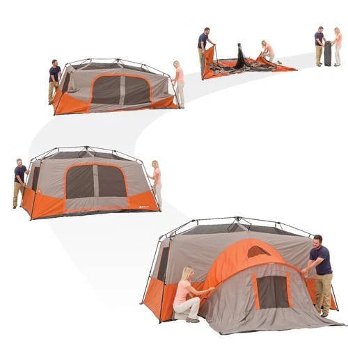 11 Person 3 Room Instant Cabin Tent Ozark Trail Outdoor Camping & Private Room