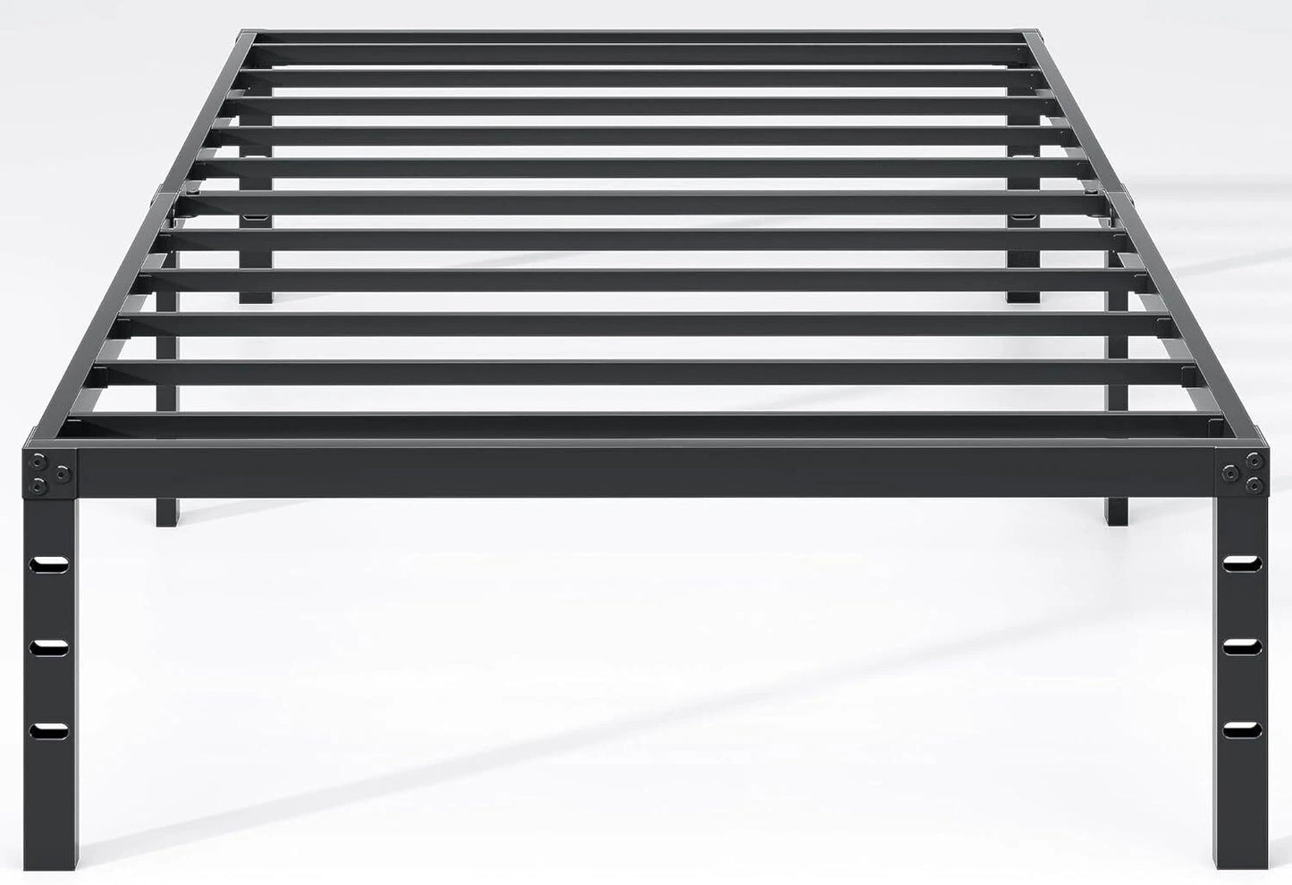 18" Bed Frame Twin Size Heavy Duty Metal Platform No Box Spring Needed