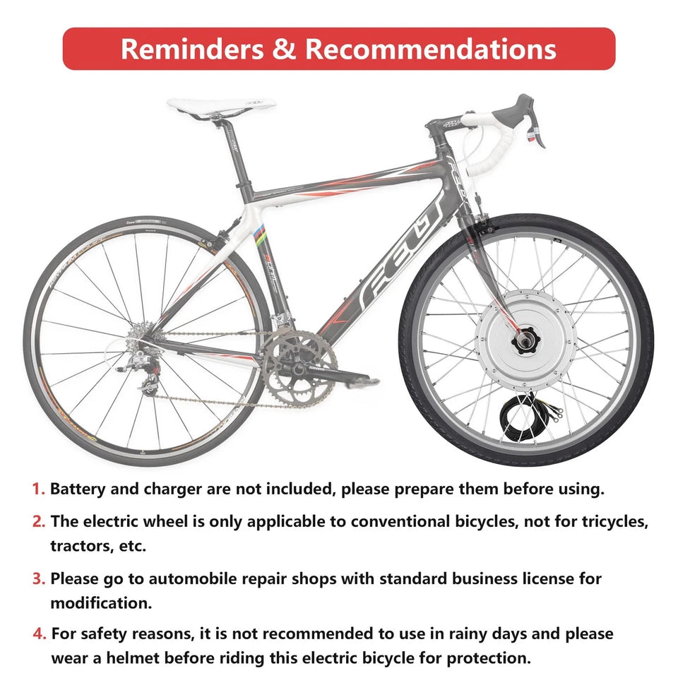 20" Electric Bicycle Front Wheel Conversion Kit