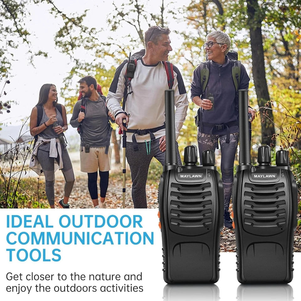 2 PACK Walkie Talkie Two Way Long Range Radio Charge Headset Waterproof