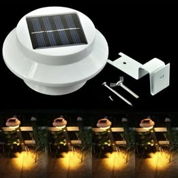 LED Solar Power Light Garden Security Wall Fence Gutter Yard Lights