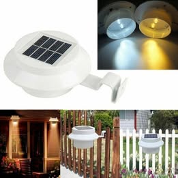 LED Solar Power Light Garden Security Wall Fence Gutter Yard Lights