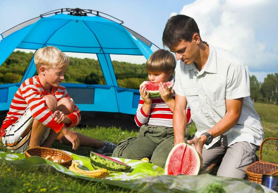Large Beach Tent Cabana Sun Shelter with UPF 50+ Protection