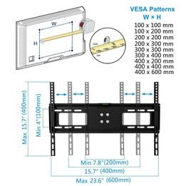 TV Stand Base with Universal Mount and Height Adjustable for 37"-55" TVs