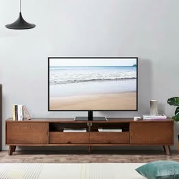 TV Stand Base with Universal Mount and Height Adjustable for 37"-55" TVs