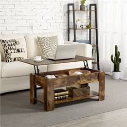 Rustic Lift Top Coffee Table w/Hidden Compartment