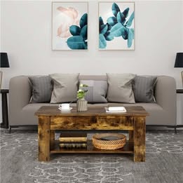 Rustic Lift Top Coffee Table w/Hidden Compartment