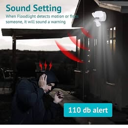 LED  Floodlight  Security Camera with 2600 Lumen  1080P, WiFi