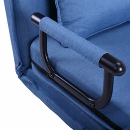 Folding Sofa Chair Chaise Lounge Single Sleeper Bed Arm Chair