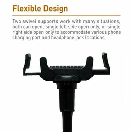 Universal Adjustable Gooseneck Cup Holder Cradle for Cell Phone