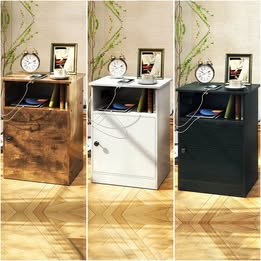 2 Bedroom  Nightstands  or End  tables With USB Charging Station
