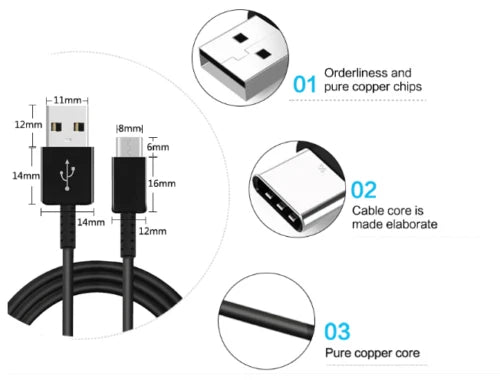 4 Pack OEM Samsung USB C Cable Type C Fast Charger For Galaxy S8 S9 S10 Plus