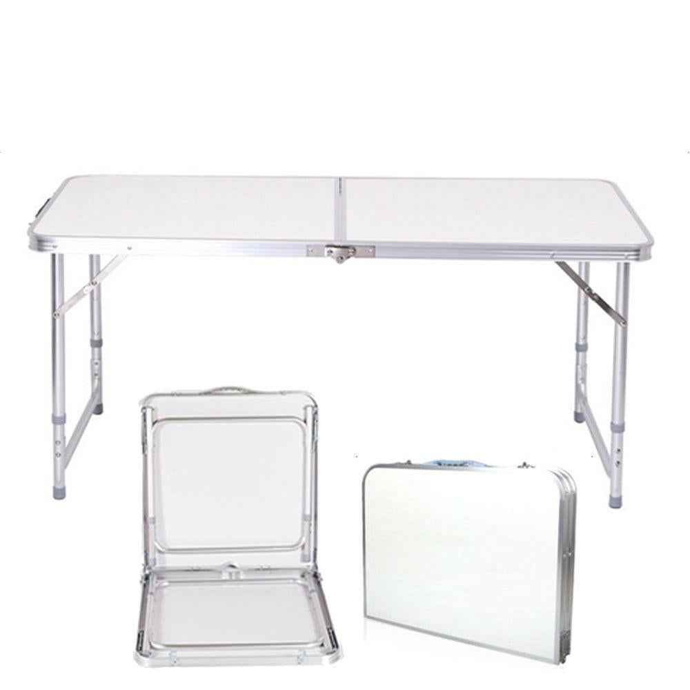 3'/ 4' / 6' Ft Aluminum Camping Folding Table Portable Office Camping Picnic BBQ