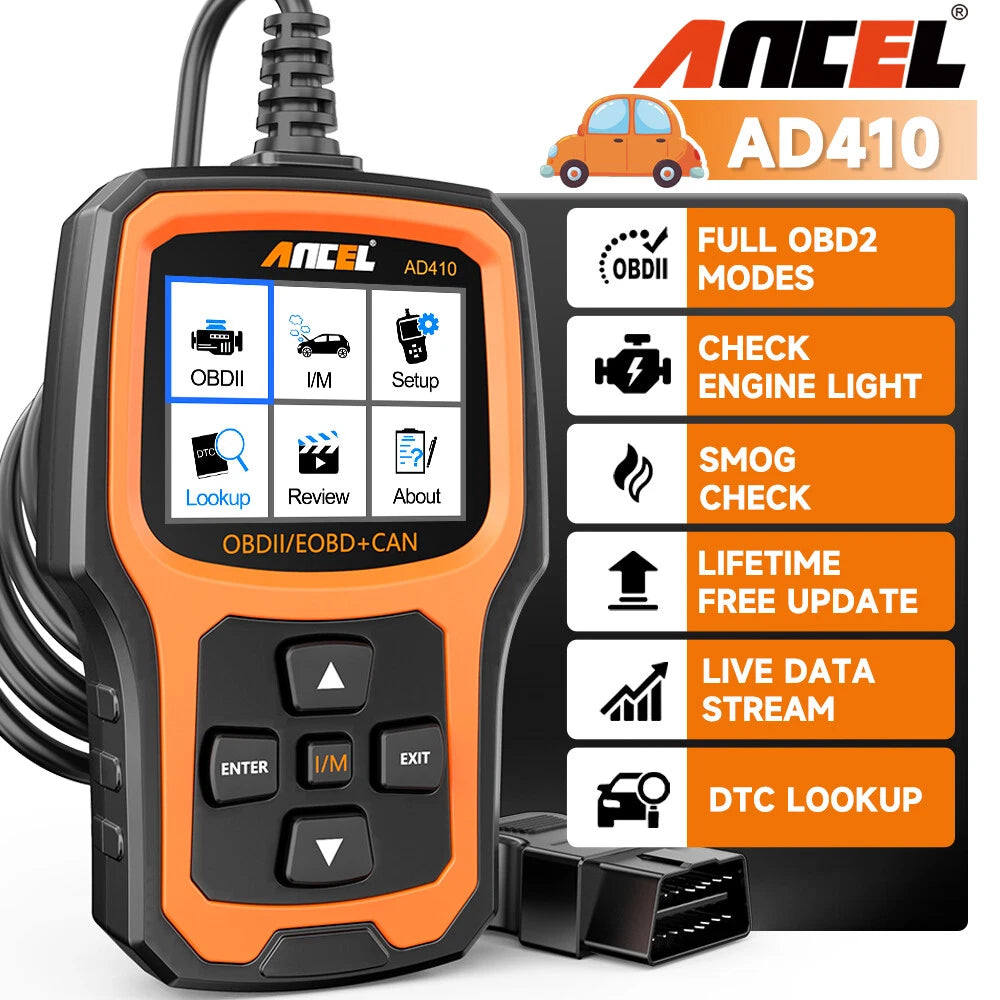 ANCEL Car Diagnostic Scanner Code Reader Tool AD410 OBD2