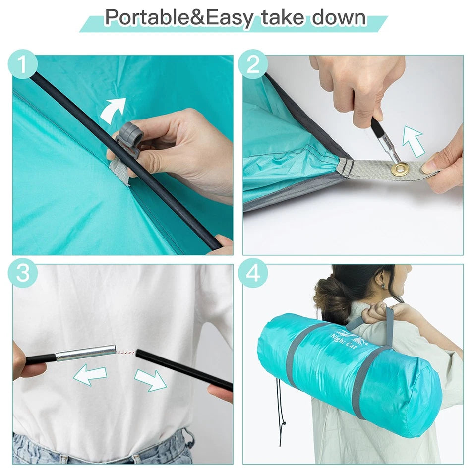 Large Beach Tent Cabana Sun Shelter with UPF 50+ Protection