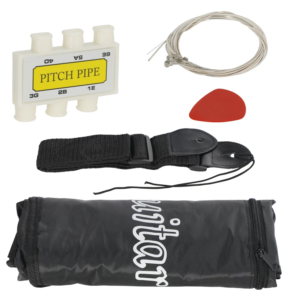 Blue Hardwood Beginners Acoustic Guitar Standard Adult