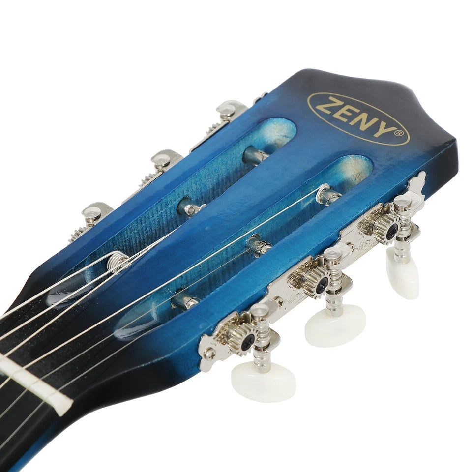 Blue Hardwood Beginners Acoustic Guitar Standard Adult