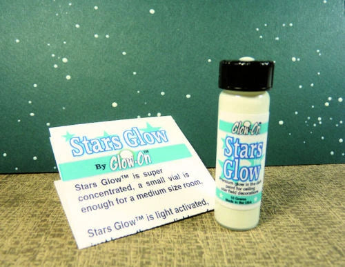 Ceiling stars made with glowing paint