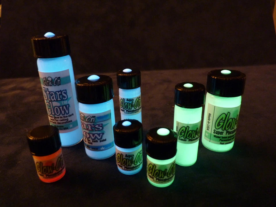 Ceiling stars made with glowing paint