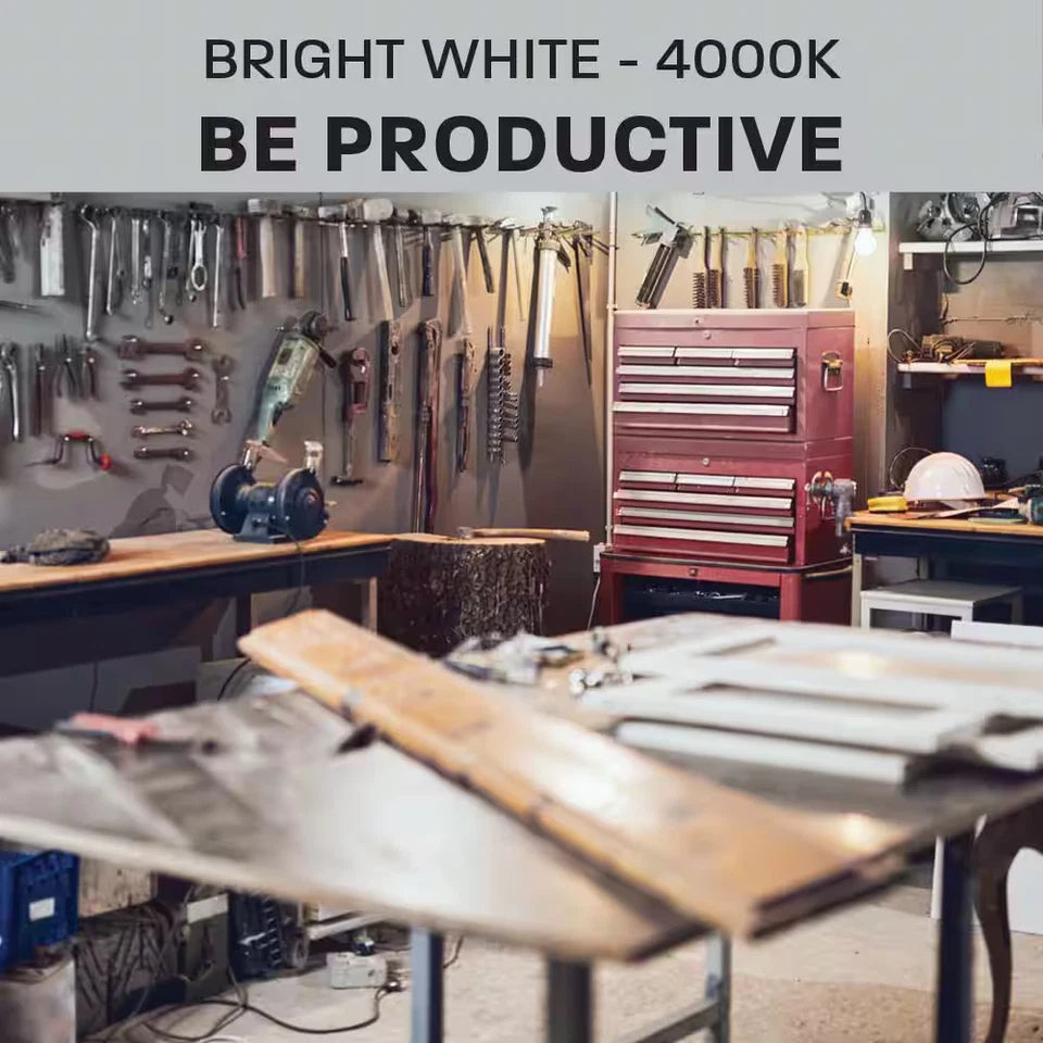 Commercial Electric 3 ft. 1-Light 30-W White Utility LED Shop Light