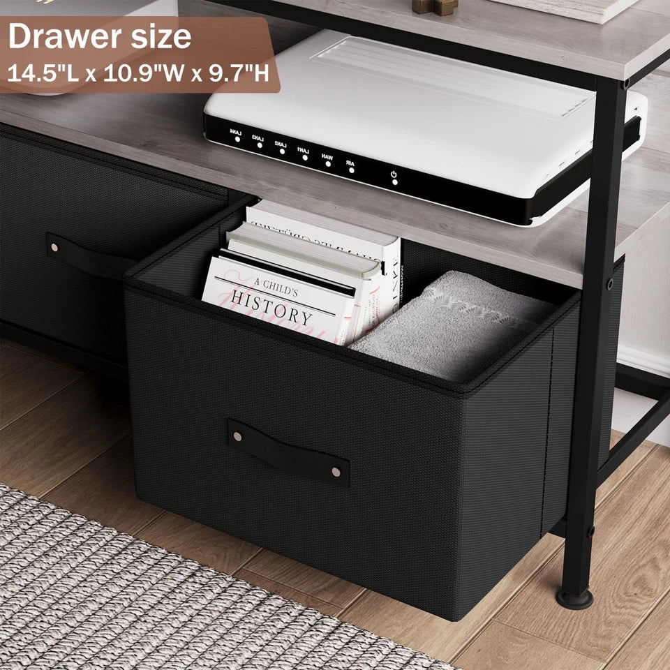 Dresser TV Stand for 55" TV with Storage Drawers Media Console Center