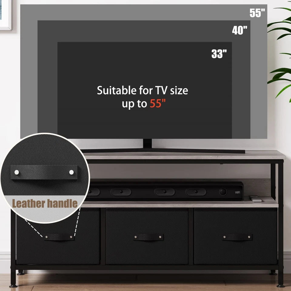 Dresser TV Stand for 55" TV with Storage Drawers Media Console Center
