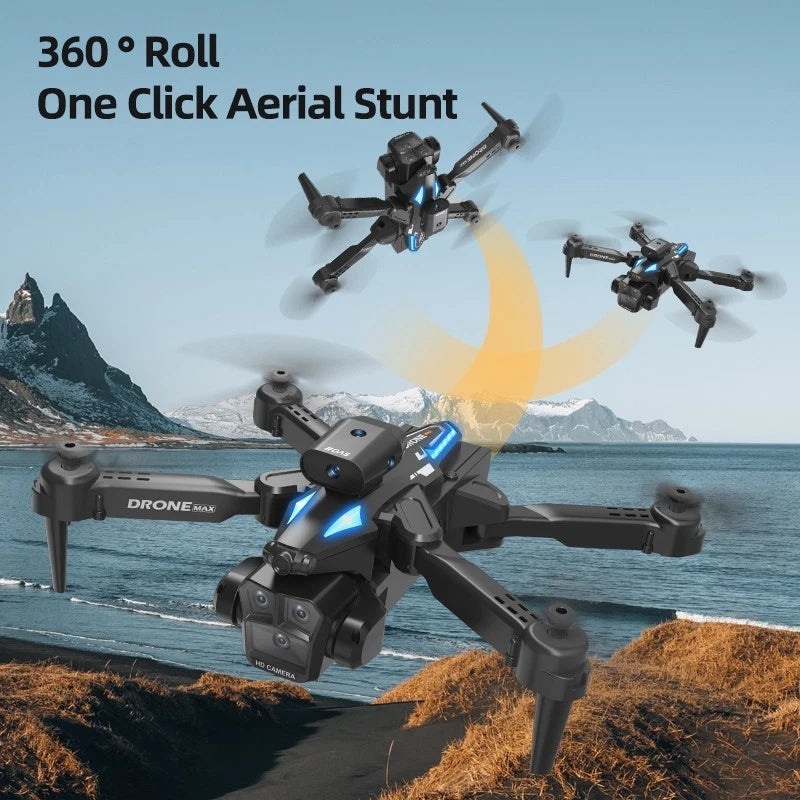 Drone 2026 4K HD 3 Camera WiFi FPV RC Foldable Quadcopter 360° Obstacle Avoidance