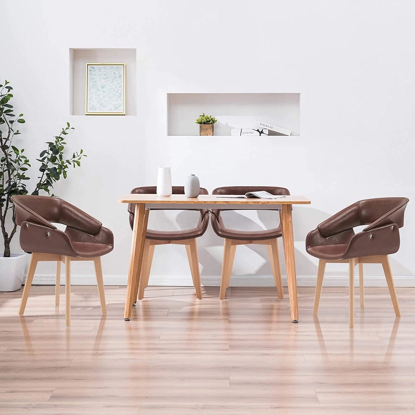 Ivinta Faux Leather Dining Room Chair Set of 2 for Living Room, Restaurant