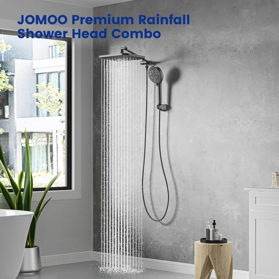 Filtered High Pressure Shower Head Combo 10 Spray 12" Rainfall