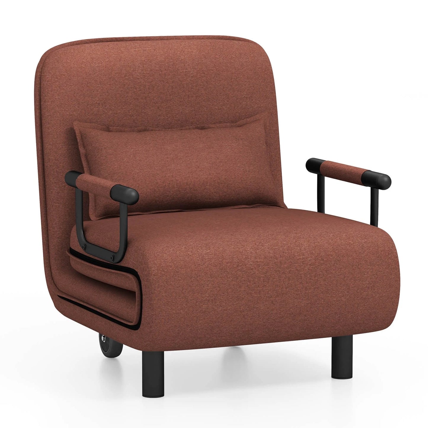 Folding Arm Chair Convertible Sofa Bed Sleeper Lounge Couch