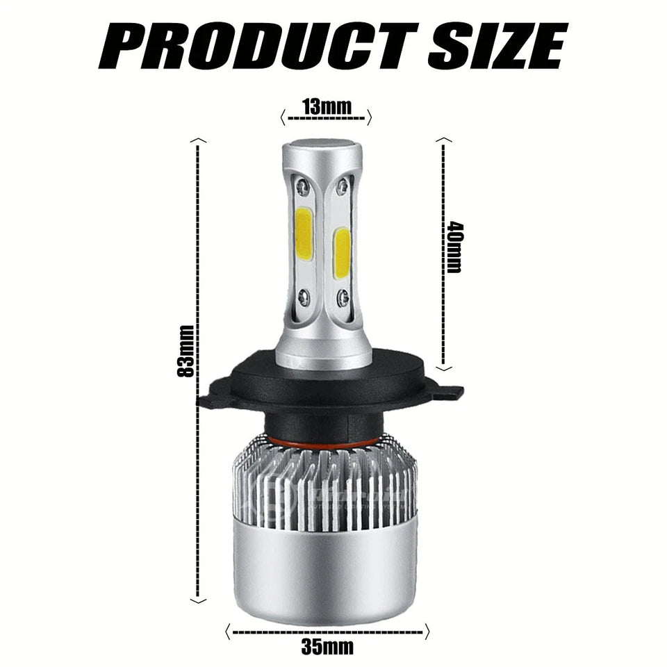 H4 HB2 9003 LED Headlight Kit Hi/Low 6000k fog light