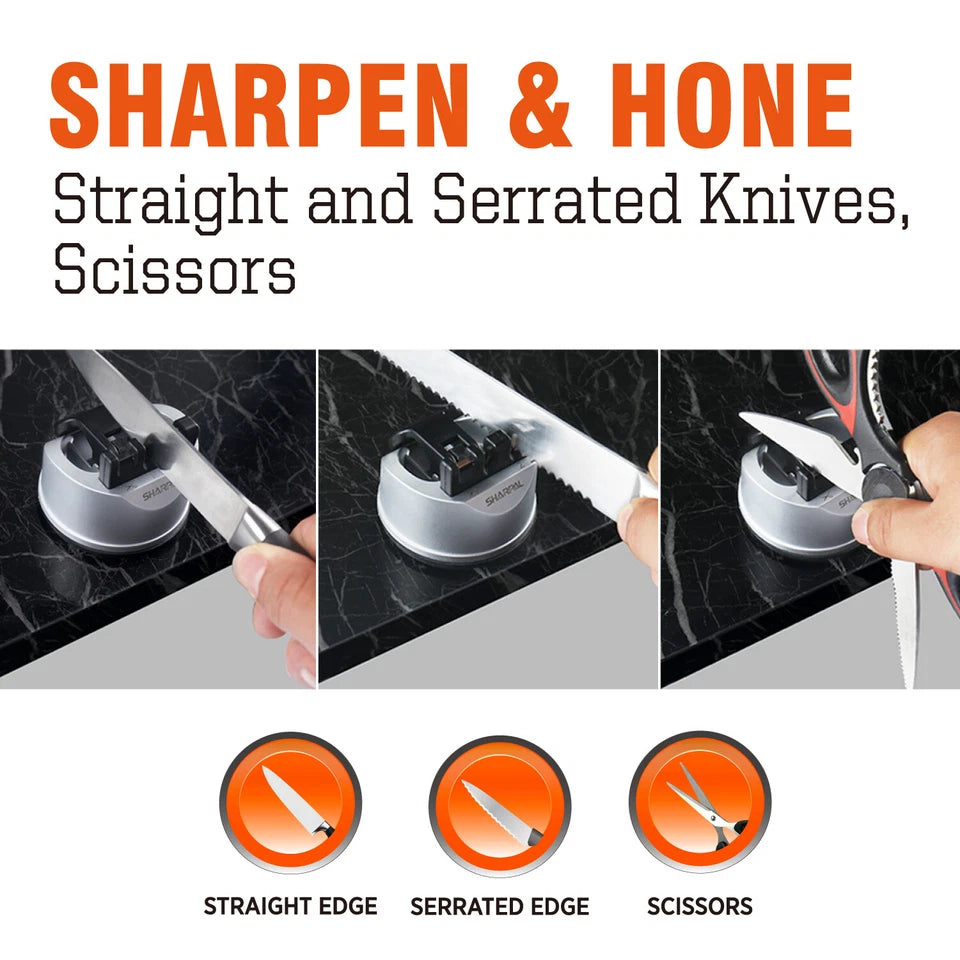 Kitchen Knife Scissors Sharpening Tool for Straight & Serrated Knives