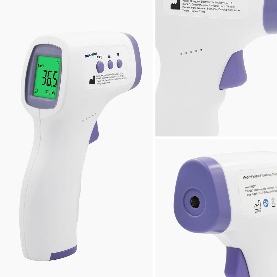 Large LCD Digital Infrared Non-contact Forehead Baby Temperature Gun